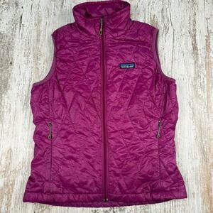 Patagonia Nano Puff Vest Sz XS Magenta Quilted PrimaLoft Insulated Lightweight